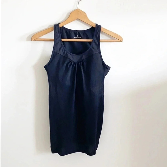 ATHLETA BLACK GEL MESH SUPERCHARGED TANK TOP - Picture 3 of 12